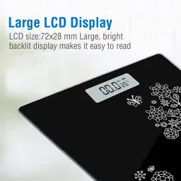 Maxpro WC134 Flora Digital Weighing Scale with thick tempered glass, LCD Panel Weighing Scale image 2