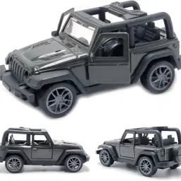1:43 Scale Diecast Metal Mini Open Thar Jeep Toy Car (Open Door & Pull Back)-image-62