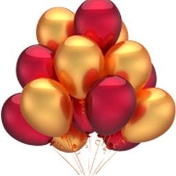 Solid Metallic HD Toy Balloons Red & Golden Balloon-image-57