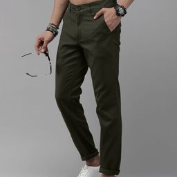 The Roadster Lifestyle Co. Men Solid Regular Mid-Rise Trousers-image-34