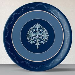 nestroots Elegant Blue & White Printed Ceramic Wall Decor-image-8