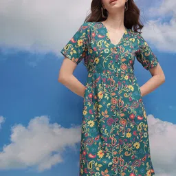 CORSICA Floral Print A-Line Dress-picture-43