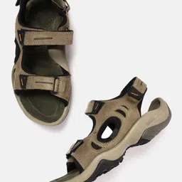 Woodland Men Leather Comfort Sandals-image-40