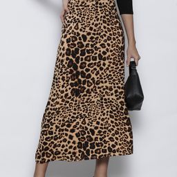 DOROTHY PERKINS Animal Printed A-Line Midi Skirt-picture-10