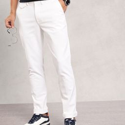 Nautica Men Slim Fit Self Design Chinos Trousers-image-53