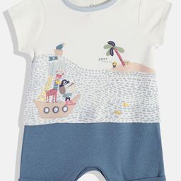 mothercare Infant Boys Printed Pure Cotton Romper-image-77