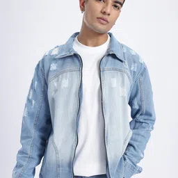 glitchez Denim Dreams Washed Distressed Jacket-picture-16