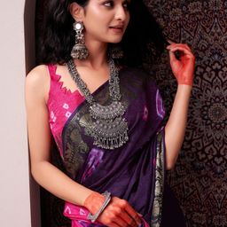Bandhanivilla Printed Zari Pure Silk Bandhani Saree-picture-55