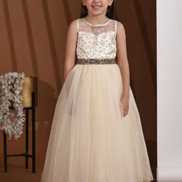 Toy Balloon kids Girls Applique Net Balloon Midi Dress-image-93