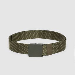 HIGHLANDER Men Olive Green & Beige Woven Design Belt-image-27