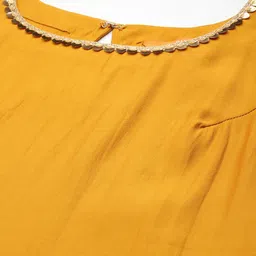 Gerua By Libas Regular Sequinned Kurta with Trousers  Dupatta image 3