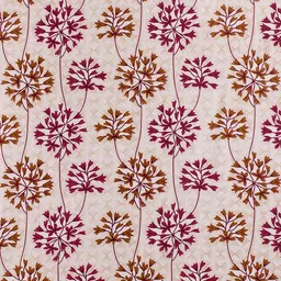Bedspun Set Of 2 Beige & Pink Printed Polyester Eyelet Ringtop Window Curtains image 3