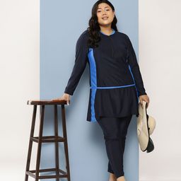 Aarika Plus Size Colourbloacked Full Coverage Swim Set image 4