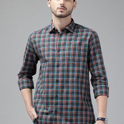 Blackberrys Pure Cotton Slim Fit Checked Shirt-image-83