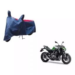 Auto Pearl Waterproof Two Wheeler Cover For Kawasaki Z900 (Red & Blue)-image-97