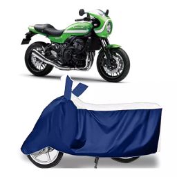 Auto Pearl Two Wheeler Cover for Kawasaki Z900 RS Cafe Racer - White, Blue-image-15