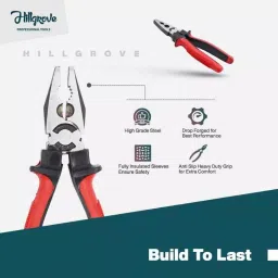 Hillgrove 203.2 mm (8 Inch) Grip Multipurpose Combination Lineman Plier, Line Tester & 5-in-1 Screwdriver Combo, HGCM378M1 image 4