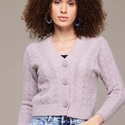 The Roadster Lifestyle Co. Cable Knit Woollen Crop Pullover-image-34