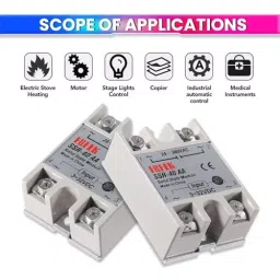 amiciSmart Solid State Relay 40 Amp 3 to 32 V DC Input to Control 24 to 380 VAC Devices, 1xSSD-RLY-40A image 5
