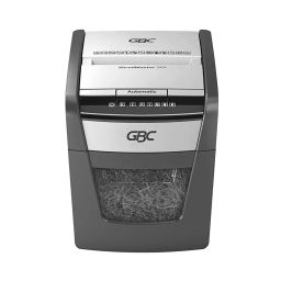 GBC 50 Sheets ShredMaster AUTO+ 50X Auto Feed Paper/Credit Card Cross Cut Shredder, 20L Bin-48