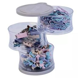 Brustro Multi Color Deskmate Rotational Clip Box 19 & 28 mm Size Tempered Steel, BRDMACB image 2