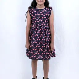 TILISM Girls Floral Printed Fit & Flare Dress-image-99