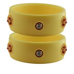 Vidhya Kangan Beige Plastic Bangles-image-80