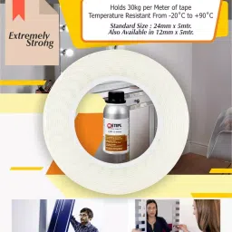 ETIPL MIRROR MOUNTING TAPE 1 Roll (12mmx1mmx5m)-image-52