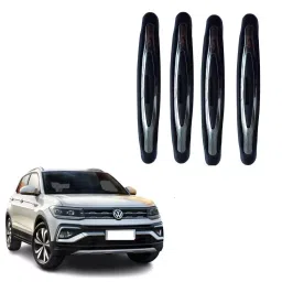 SPREADX Plastic Car Compact Black Colour Elegant Door Guard Protection Universal Type Suitable for V W Taigun (Set of 4 Pcs)-47