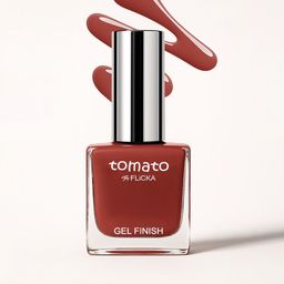 FLiCKA Tomato Gel Finish Nail Polish- 9.9 ml- Shade- 10-image-73