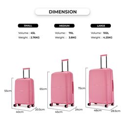Nasher Miles Set Of 2 Textured Hard-Sided Trolley Bags image 5