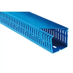 RS PRO Blue Slotted Panel Trunking Open Slot 2 m PVC, 1369125-picture-41