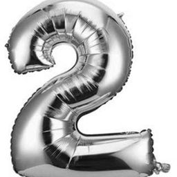Bubble Trouble English Alphabet Letters Foil Letter Balloons for Party Decoration Number 1 - Silver-image-36