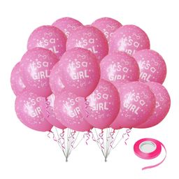 Zyozi Its A Girl Printed Pink Balloons For Baby Girl Birthday /Baby Shower Decorations Kit (PACK OF 51)-1