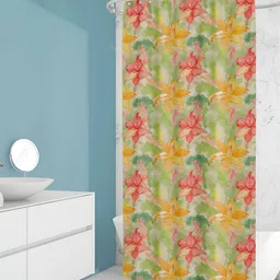 ArtzFolio Yellow & Red Printed Waterproof Shower Curtains-image-79