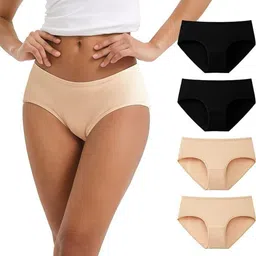 Diving Deep Women Pack Of 4 Cotton Hipster Briefs-picture-35