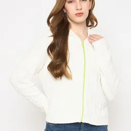 Madame Women Striped Cardigan-image-68
