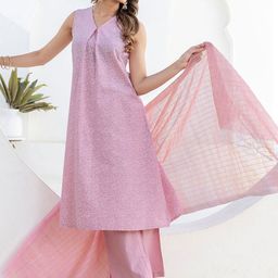 SKYLEE Women Floral Printed Kurta with Palazzos & Dupatta-image-69