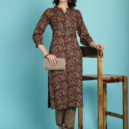 Roly Poly Women Floral Printed Regular Kurti with Trousers-image-49