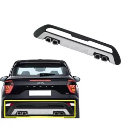 Auto Pearl Bumper Diffuser Reflector ABS Rear Compatible For Hyundai Creta 2020, Diffuser13_Creta2020_Rear image 2