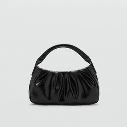MANGO Quilted Handheld Bag with Non-Detachable Chain Sling Strap-37