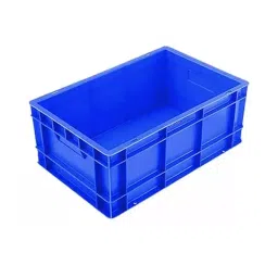 SINGHAL Multipurpose Heavy Duty Big Blue Portable Plastic Crate/Shelf Basket for Large Storage Bin-18