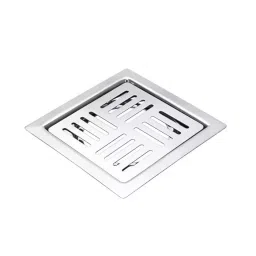 CASLLA Floor Drain Grating Swastik 6 inch (150 mm) Stainless Steel 304 Glossy Finish Square, FG-SQ-SS304-609-picture-46