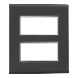 Legrand Cover Plate with Support Frame Allzy Matt Black 2*4 Module Vertical, 6813 17 (Pack of 5)-34