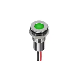 RS PRO Green, Red, Yellow Panel Mount Indicator 1.8-3.3V DC, Mounting Hole Size 8 mm, Termination Type Lead Wires, IP Rating IP67, Model No 2208961-17