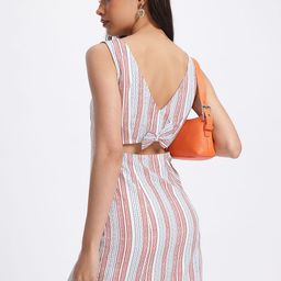 glitchez Bow-tiful Stripes Cut Out Detail Sheath Mini Dress-image-12