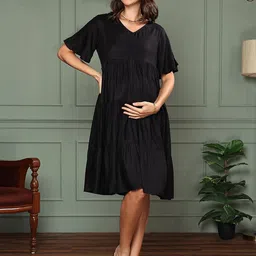 MomToBe Cotton Maternity & Feeding Dress-picture-41