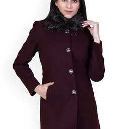 COMFY SPARROW Women Single-Breasted Overcoat-image-75