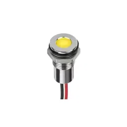 RS PRO Green, Red, Yellow Panel Mount Indicator 1.8-3.3V DC, Mounting Hole Size 8 mm, Termination Type Lead Wires, IP Rating IP67, Model No 2208961 image 2