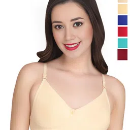Liigne Pack Of 6 Solid Full Coverage Lightly Padded Everyday Bra-picture-55